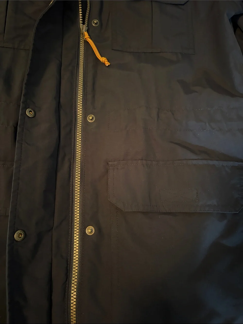 L.L.Bean Women's Black Jacket with Striped Brown and Rust Flannel Lining - Picture 4 of 8